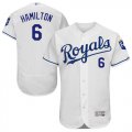Wholesale Cheap Royals #6 Billy Hamilton White Flexbase Authentic Collection Stitched MLB Jersey