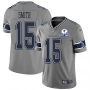 Wholesale Cheap Nike Cowboys #15 Devin Smith Gray Men's Stitched With Established In 1960 Patch NFL Limited Inverted Legend Jersey
