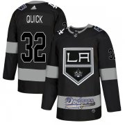 Wholesale Cheap Adidas Kings X Dodgers #32 Jonathan Quick Black Authentic City Joint Name Stitched NHL Jersey