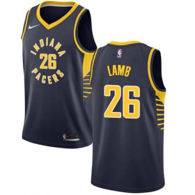 Wholesale Cheap Nike Pacers #26 Jeremy Lamb Navy Blue NBA Swingman Icon Edition Jersey