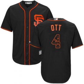 Wholesale Cheap Giants #4 Mel Ott Black Team Logo Fashion Stitched MLB Jersey