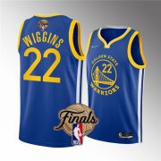 Wholesale Cheap Men's Golden State Warriors #22 Andrew Wiggins Royal 2022 Finals Stitched Jersey