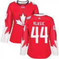 Wholesale Cheap Team Canada #44 Marc-Edouard Vlasic Red 2016 World Cup Women's Stitched NHL Jersey