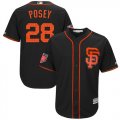Wholesale Cheap Giants #28 Buster Posey Black 2018 Spring Training Cool Base Stitched MLB Jersey