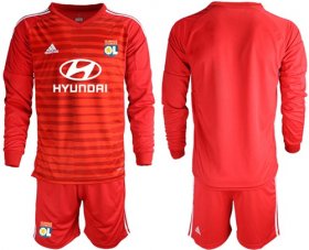 Wholesale Cheap Lyon Blank Red Goalkeeper Long Sleeves Soccer Club Jersey