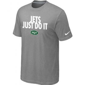 Wholesale Cheap Nike New York Jets Just Do It Grey T-Shirt