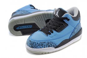 Wholesale Cheap Air Jordan 3 Kids Powder Blue Powder Blue/black