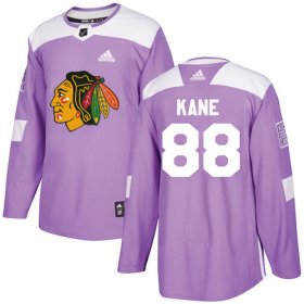 Wholesale Cheap Adidas Blackhawks #88 Patrick Kane Purple Authentic Fights Cancer Stitched NHL Jersey