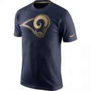 Wholesale Cheap Men's Los Angeles Rams Nike Navy Championship Drive Gold Collection Performance T-Shirt
