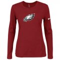 Wholesale Cheap Women's Nike Philadelphia Eagles Of The City Long Sleeve Tri-Blend NFL T-Shirt Red