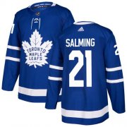Wholesale Cheap Adidas Maple Leafs #21 Borje Salming Blue Home Authentic Stitched NHL Jersey