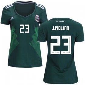 Wholesale Cheap Women\'s Mexico #23 J.Molina Home Soccer Country Jersey