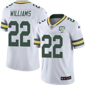 Wholesale Cheap Nike Packers #22 Dexter Williams White Men\'s 100th Season Stitched NFL Vapor Untouchable Limited Jersey