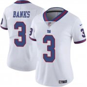 Cheap Women's New York Giants #3 Deonte Banks White Vapor Stitched Jersey(Run Small)