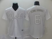 Wholesale Cheap Men's New York Mets #6 Jeff McNeil Flying Squirrel White Cool Base Stitched Baseball Jersey