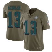 Wholesale Cheap Nike Eagles #13 Nelson Agholor Olive Youth Stitched NFL Limited 2017 Salute to Service Jersey