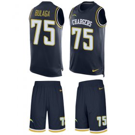 Wholesale Cheap Nike Chargers #75 Bryan Bulaga Navy Blue Team Color Men\'s Stitched NFL Limited Tank Top Suit Jersey