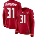 Wholesale Cheap Nike Buccaneers #31 Jordan Whitehead Red Team Color Women's Stitched NFL Limited Therma Long Sleeve Jersey