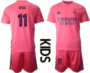 Wholesale Cheap Youth 2020-2021 club Real Madrid away 11 pink Soccer Jerseys