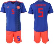 Wholesale Cheap Colombia #5 W.Barrios Away Soccer Country Jersey