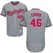 Wholesale Cheap Nationals #46 Patrick Corbin Grey Flexbase Authentic Collection Stitched MLB Jersey