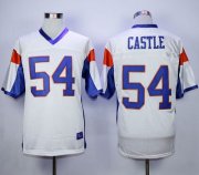 Wholesale Cheap Blue Mountain State #54 Thad Castle White Stitched Football Jersey