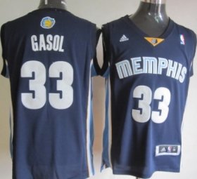 Wholesale Cheap Memphis Grizzlies #33 Marc Gasol Revolution 30 Swingman Navy Blue Jersey