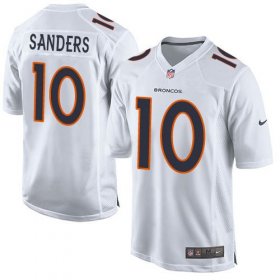 Wholesale Cheap Nike Broncos #10 Emmanuel Sanders White Men\'s Stitched NFL Game Event Jersey