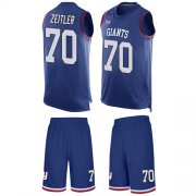 Wholesale Cheap Nike Giants #70 Kevin Zeitler Royal Blue Team Color Men's Stitched NFL Limited Tank Top Suit Jersey
