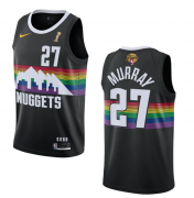 Wholesale Cheap Men's Denver Nuggets #27 Jamal Murray Black 2023 Finals Champions City Edition Stitched Basketball Jersey