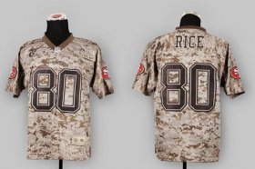 Wholesale Cheap Nike 49ers #80 Jerry Rice Camo USMC Men\'s Stitched NFL Elite Jersey