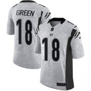 Wholesale Cheap Nike Bengals #18 A.J. Green Gray Men's Stitched NFL Limited Gridiron Gray II Jersey
