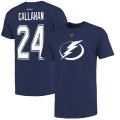 Wholesale Cheap Tampa Bay Lightning #24 Ryan Callahan Reebok Name and Number Player T-Shirt Blue
