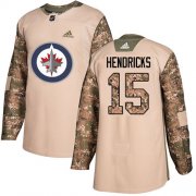 Wholesale Cheap Adidas Jets #15 Matt Hendricks Camo Authentic 2017 Veterans Day Stitched NHL Jersey