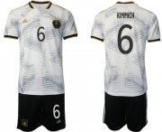 Cheap Men's Germany #6 Kimmich White Home Soccer Jersey Suit