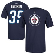 Wholesale Cheap Winnipeg Jets #39 Tobias Enstrom Reebok Name and Number Player T-Shirt Navy