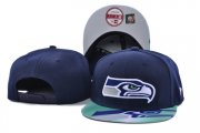 Wholesale Cheap Seahawks Fresh Logo Navy Adjustable Hat SF