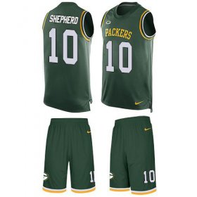 Wholesale Cheap Nike Packers #10 Darrius Shepherd Green Team Color Men\'s Stitched NFL Limited Tank Top Suit Jersey