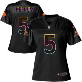 Wholesale Cheap Nike Browns #5 Case Keenum Black Women\'s NFL Fashion Game Jersey