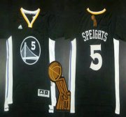 Wholesale Cheap Golden State Warriors #5 Marreese Speights Revolution 30 Swingman 2014 New Black Short-Sleeved Jersey With 2015 Finals Champions Patch