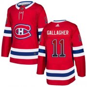 Wholesale Cheap Adidas Canadiens #11 Brendan Gallagher Red Home Authentic Drift Fashion Stitched NHL Jersey