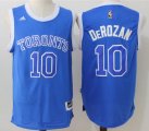 Wholesale Cheap Men's Toronto Raptors #10 DeMar DeRozan Blue Stitched 2017 NBA Adidas Revolution 30 Swingman Jersey