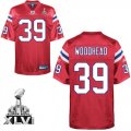 Wholesale Cheap Patriots #39 Danny Woodhead Red Super Bowl XLVI Embroidered NFL Jersey