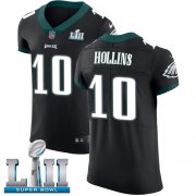Wholesale Cheap Nike Eagles #10 Mack Hollins Black Alternate Super Bowl LII Men's Stitched NFL Vapor Untouchable Elite Jersey