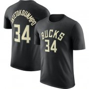 Cheap Men's Milwaukee Bucks #34 Giannis Antetokounmpo Black 2022-23 Statement Edition Long Sleeve T-Shirt