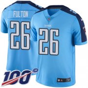 Wholesale Cheap Nike Titans #26 Kristian Fulton Light Blue Men's Stitched NFL Limited Rush 100th Season Jersey