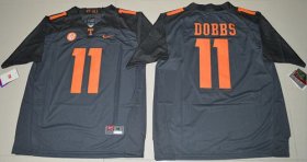 Wholesale Cheap Tennessee Vols #11 Joshua Dobbs Grey Limited Stitched NCAA Jersey