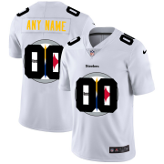 Wholesale Cheap Pittsburgh Steelers Custom White Men's Nike Team Logo Dual Overlap Limited NFL Jersey