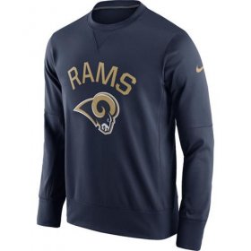 Wholesale Cheap Men\'s Los Angeles Rams Nike Navy Sideline Circuit Performance Sweatshirt