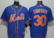 Wholesale Cheap Mets #30 Michael Conforto Blue New Cool Base Alternate Home Stitched MLB Jersey
